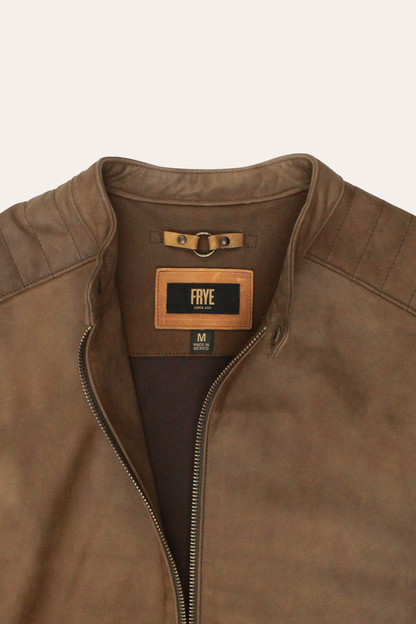 Men’s Tobacco Desert Racer Leather Jacket | Frye Tobacco