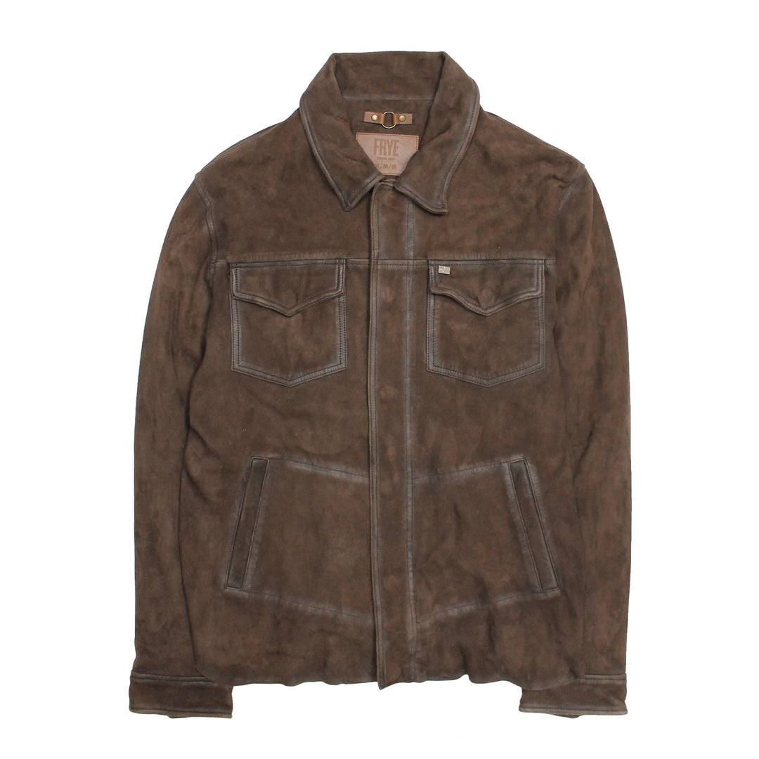 Men’s Dark Brown Brody Suede Shacket | Frye Dark brown