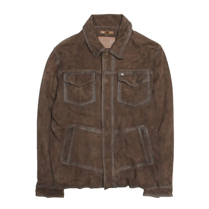 Men’s Dark Brown Brody Suede Shacket | Frye Dark brown