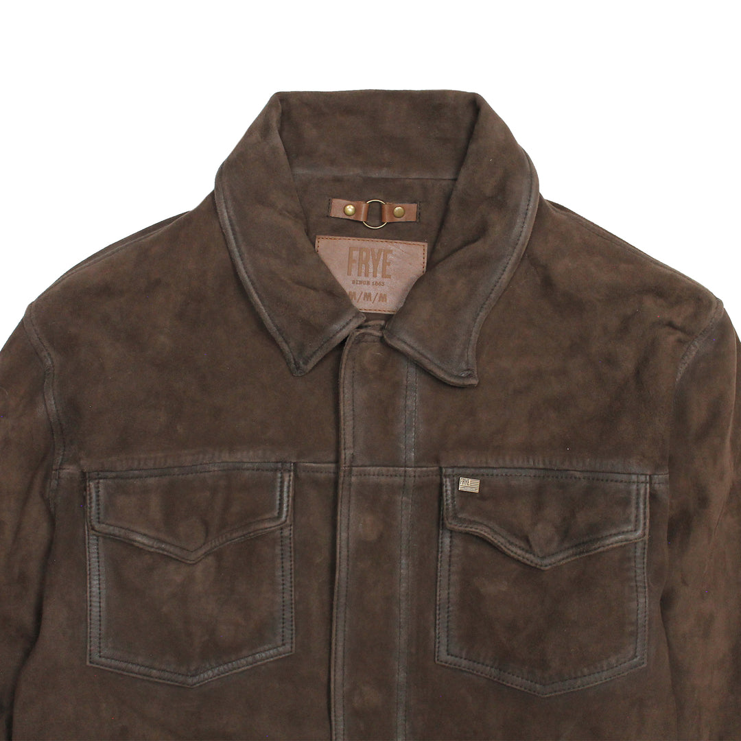 Men’s Dark Brown Brody Suede Shacket | Frye Dark brown