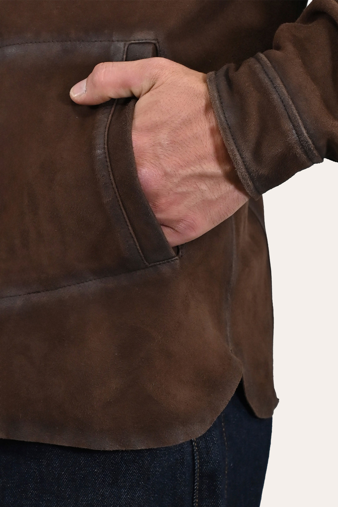 Men’s Dark Brown Brody Suede Shacket | Frye Dark brown