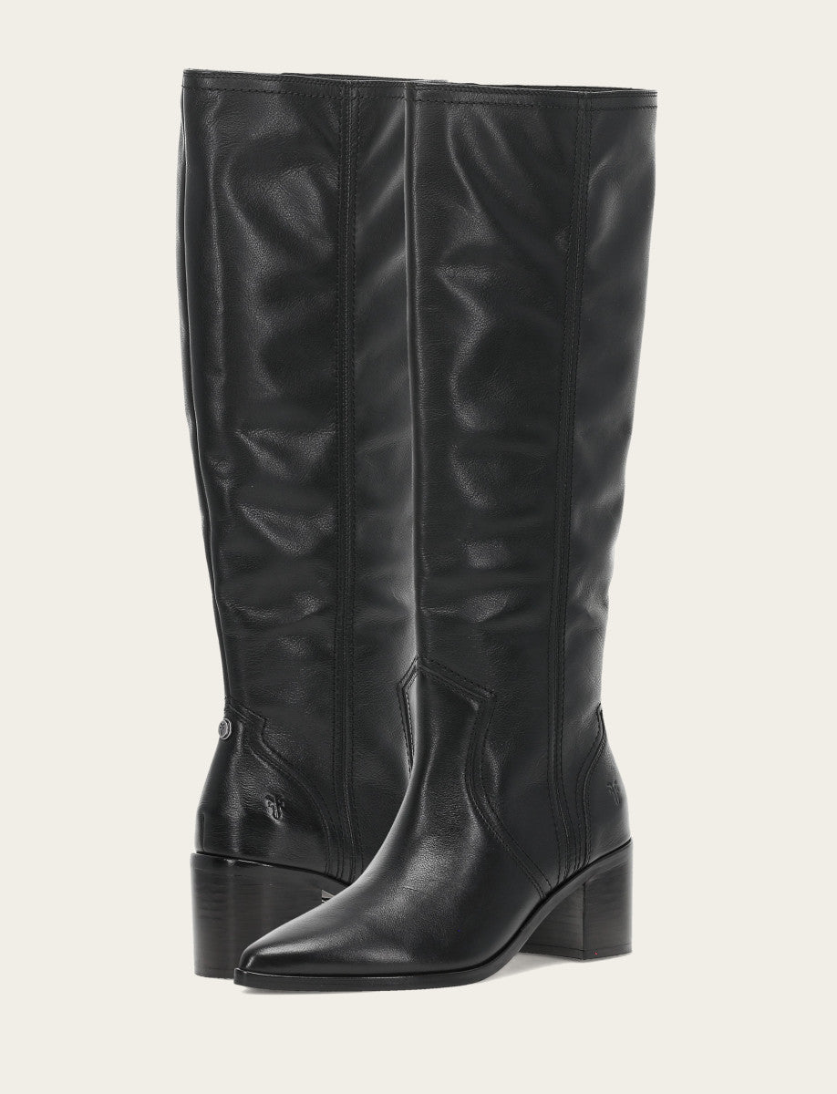 Women's Black Sadie Softy Tall Booties | Frye Black