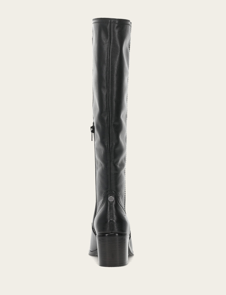Women's Black Sadie Softy Tall Booties | Frye Black