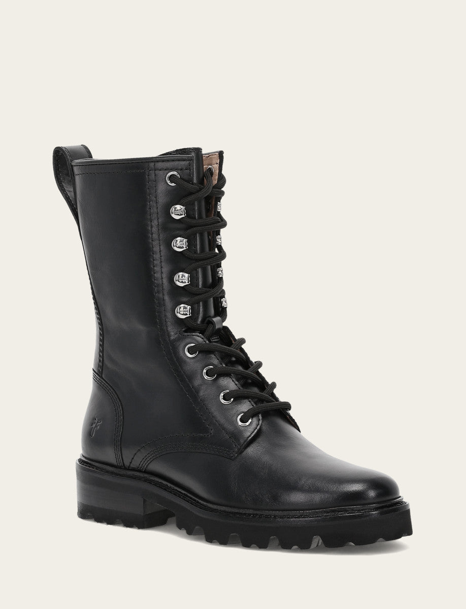 Women's Black Olivia Combat Boots | Frye Black