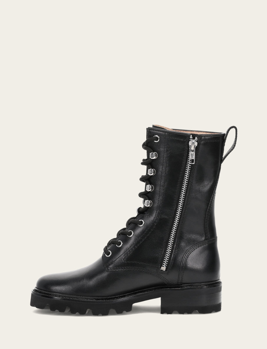 Women's Black Olivia Combat Boots | Frye Black