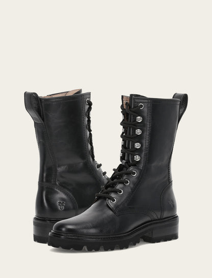 Women's Black Olivia Combat Boots | Frye Black