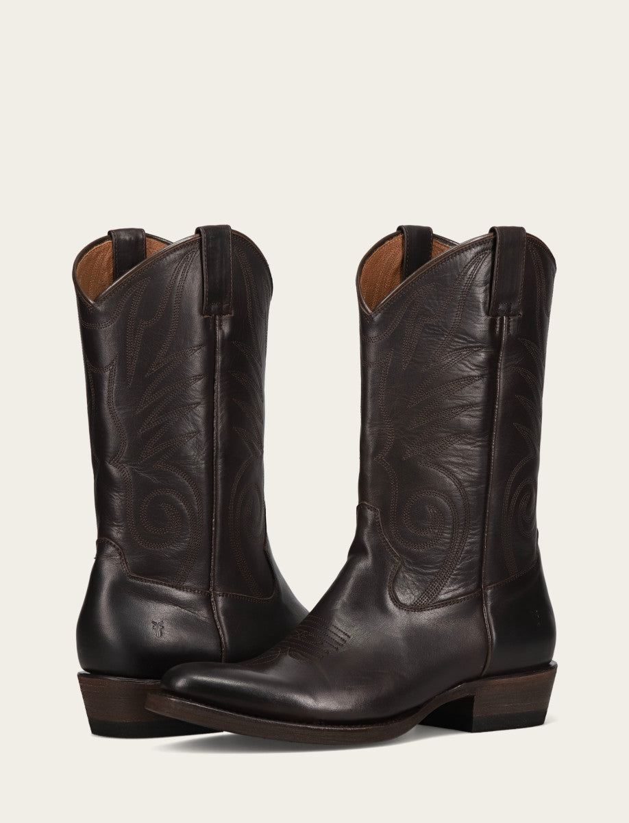 Men's Chocolate Grady Vintage Stitch Western Boots | Frye CHOCOLATE
