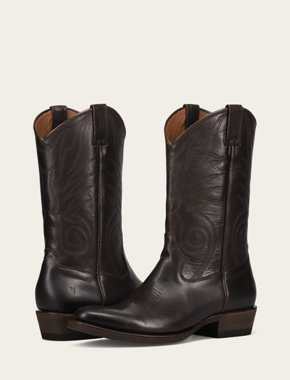 Men's Chocolate Grady Vintage Stitch Western Boots | Frye CHOCOLATE