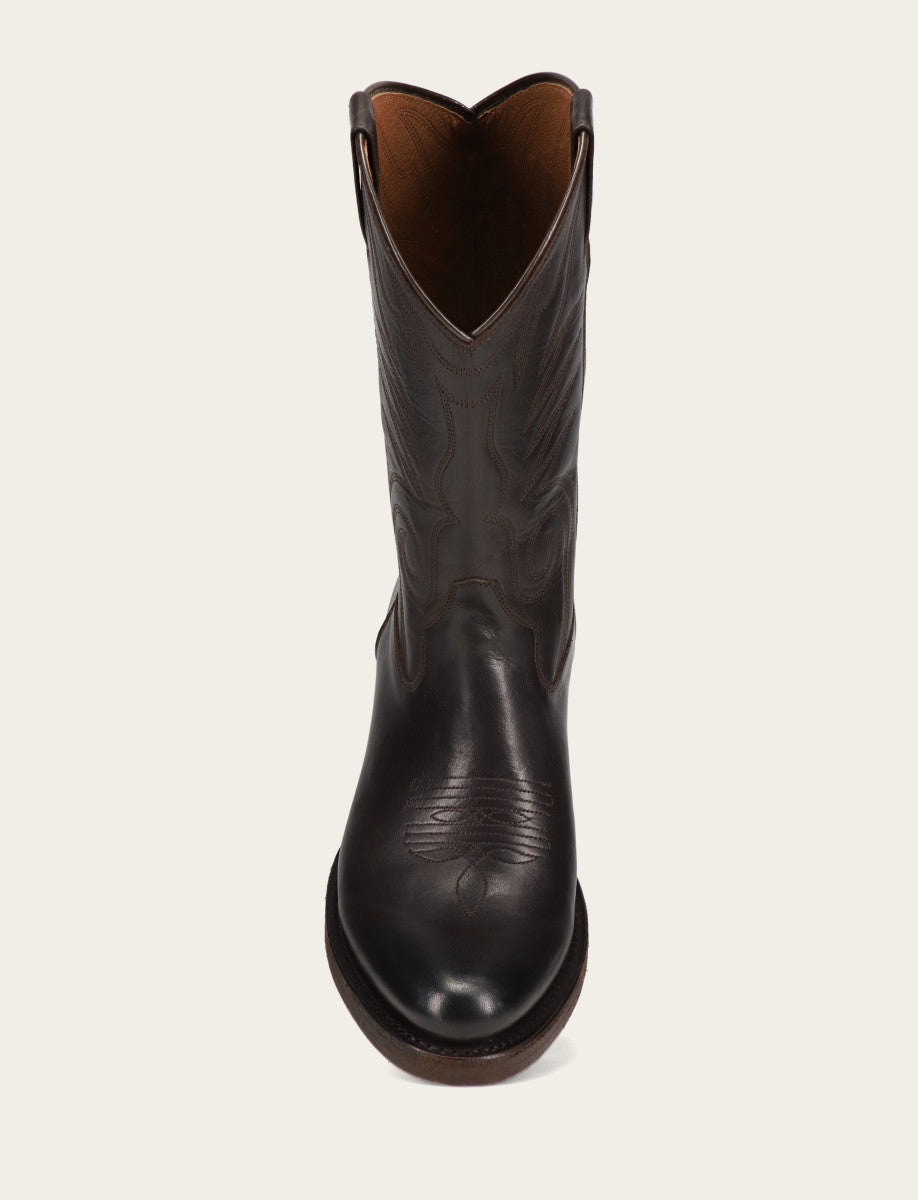 Men's Chocolate Grady Vintage Stitch Western Boots | Frye CHOCOLATE